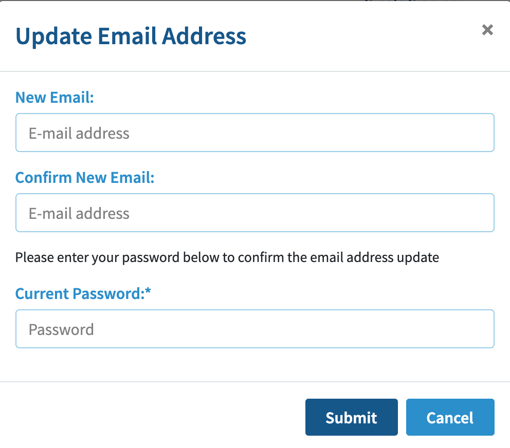 New Feature: Updating your Email Address